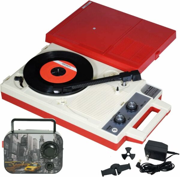 ANABAS Portable Record Player GP-N3R (Red)
