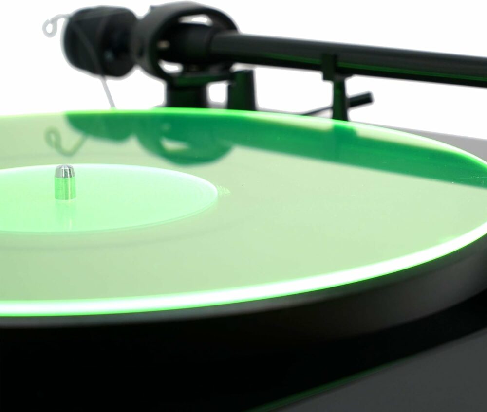 Hudson Hi-Fi アクリルターンテーブルマット | アメリカ製LPスリップマット グリーンリット - Image 2