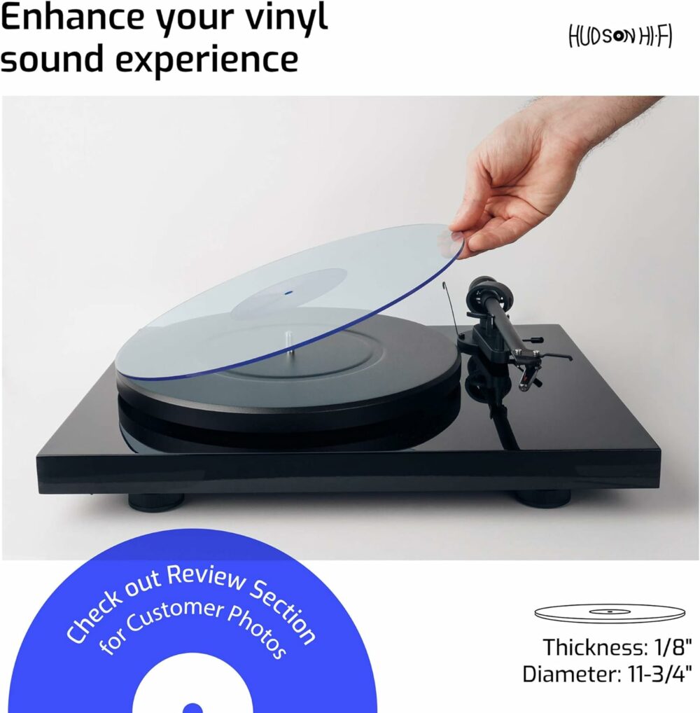 Hudson Hi-Fi アクリルターンテーブルマット | アメリカ製LPスリップマット グリーンリット - Image 12