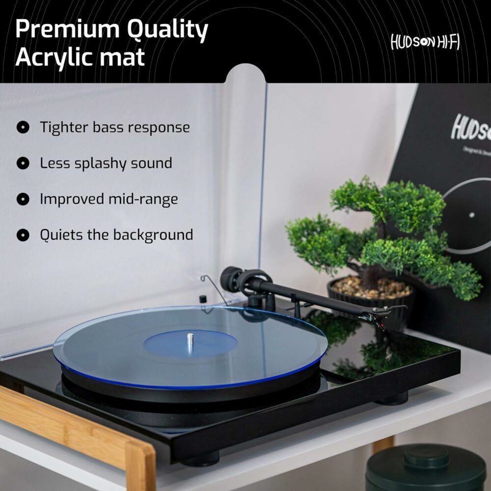 Hudson Hi-Fi アクリルターンテーブルマット | アメリカ製LPスリップマット グリーンリット - Image 15