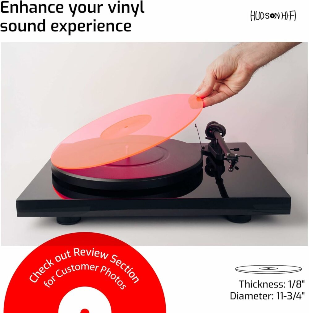 Hudson Hi-Fi アクリルターンテーブルマット | アメリカ製LPスリップマット グリーンリット - Image 20
