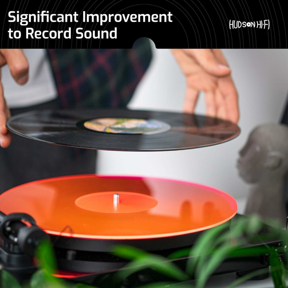 Hudson Hi-Fi アクリルターンテーブルマット | アメリカ製LPスリップマット グリーンリット - Image 21