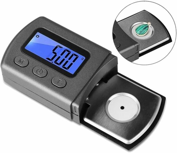 DASKA Needle Pressure Gauge for Record Player LP Digital High Accuracy Stylus Force Meter Record Needle Pressure Measurement in 0.01g increments up to 5g with Leather Case (Black)