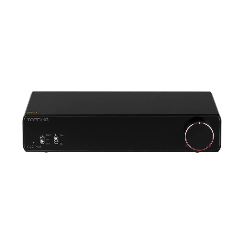 TOPPING PA7 Plus Class D Power Amplifier Full Balance 2x 300W Audio Digital Amplifier XLR/RCA/TRS Input Home Desktop Stereo Amplifier for Speaker (Black)