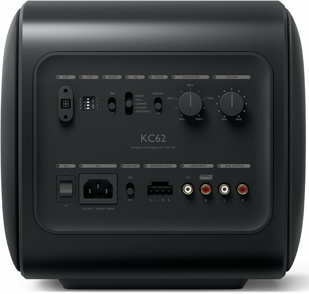 KEF KC62 サブウーファー / 1,000ワット / クラスDアンプ搭載 / 6.5インチフォースキャンセリングドライブユニット / ブラック black - Image 15